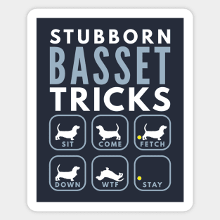 Stubborn Basset Hound Tricks - Dog Training Sticker